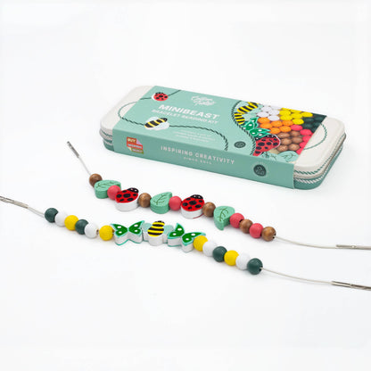 Minibeast Bracelet Wooden Bead Jewellery Making Friendship Bracelet Kit Childrens
