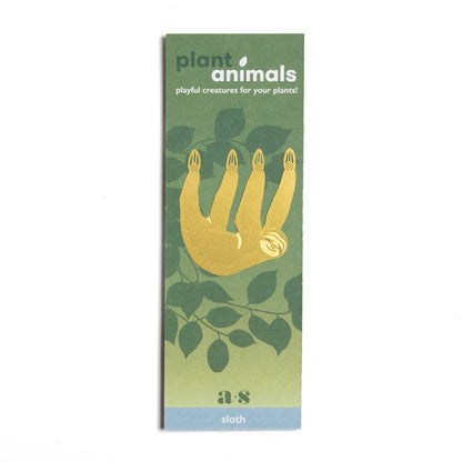 Sloth House Plant Animal Decoration- Gold