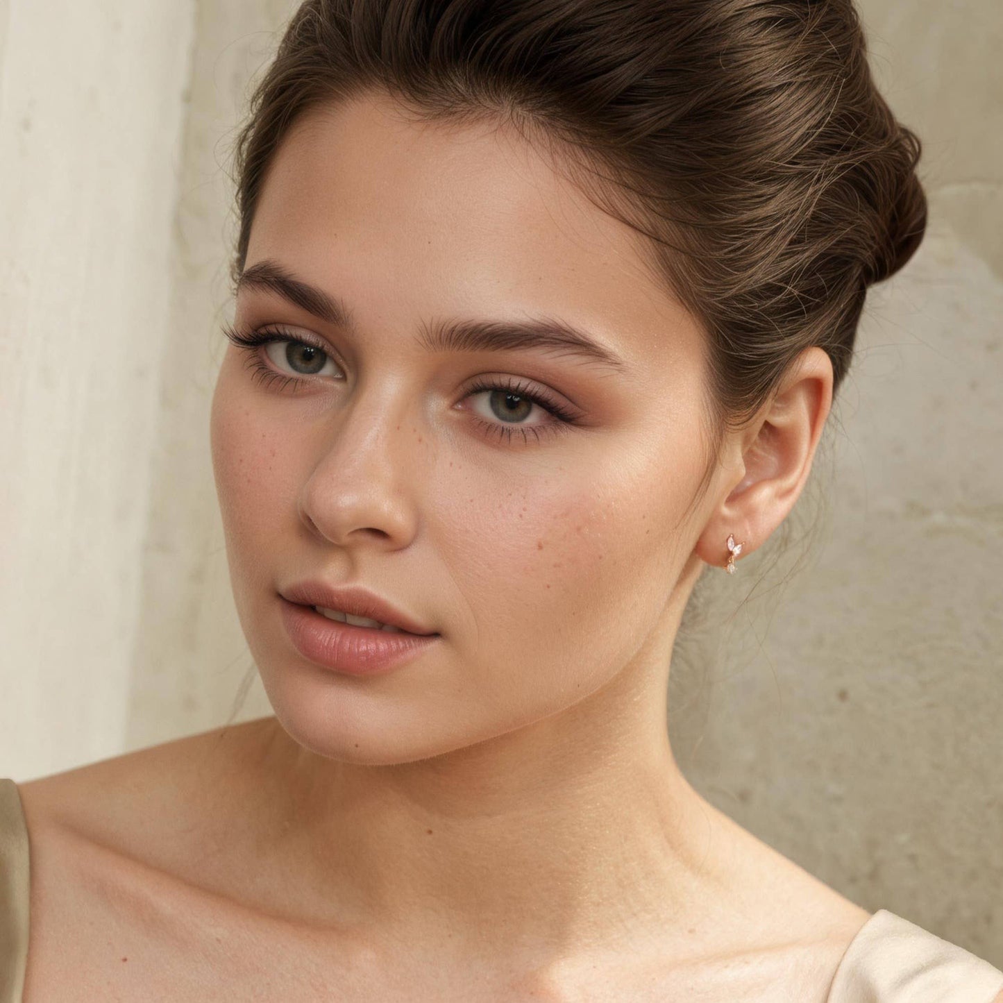 Japanese Petal Sterling Silver Stud Earrings