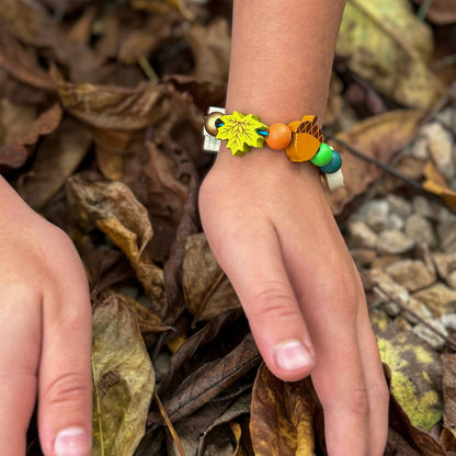 Mini Forest Bracelet Gift Kit Wooden Bead Jewellery Making Friendship Bracelet Childrens