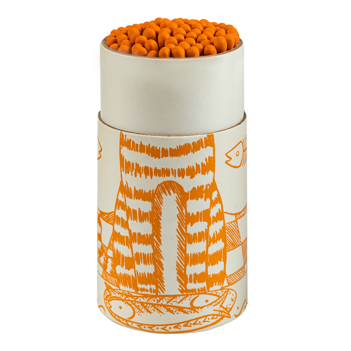 Cat and Mackerel by Elizabeth Harbour Cylinder Safety Matches