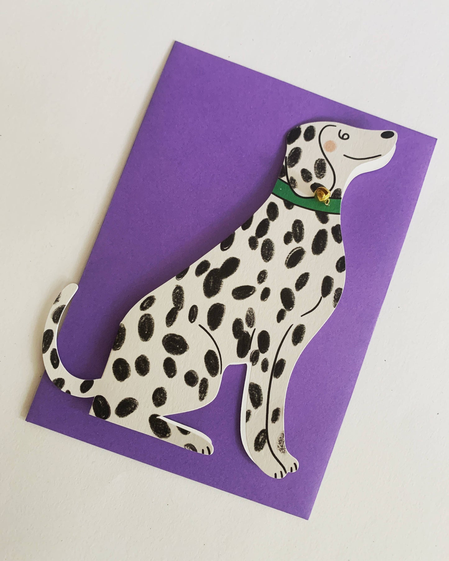 Sitting Dalmatian Shaped Greeting Card