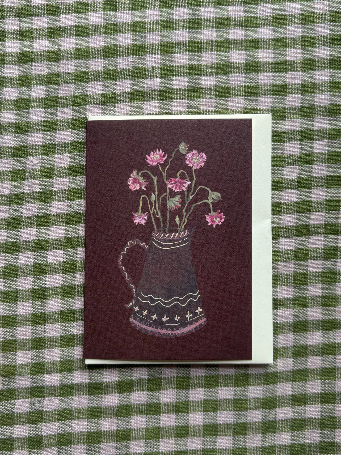 Aquilegia Nora Barlow Mini Art Card