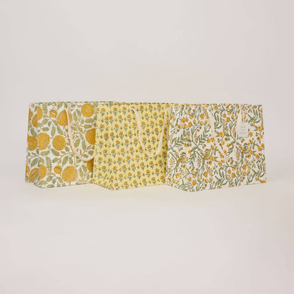 Marigold Glitz Sunshine Refresh Large Block Printed Gift Bags