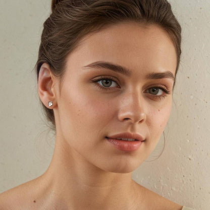 Forget Me Not Sterling Silver Stud Earrings