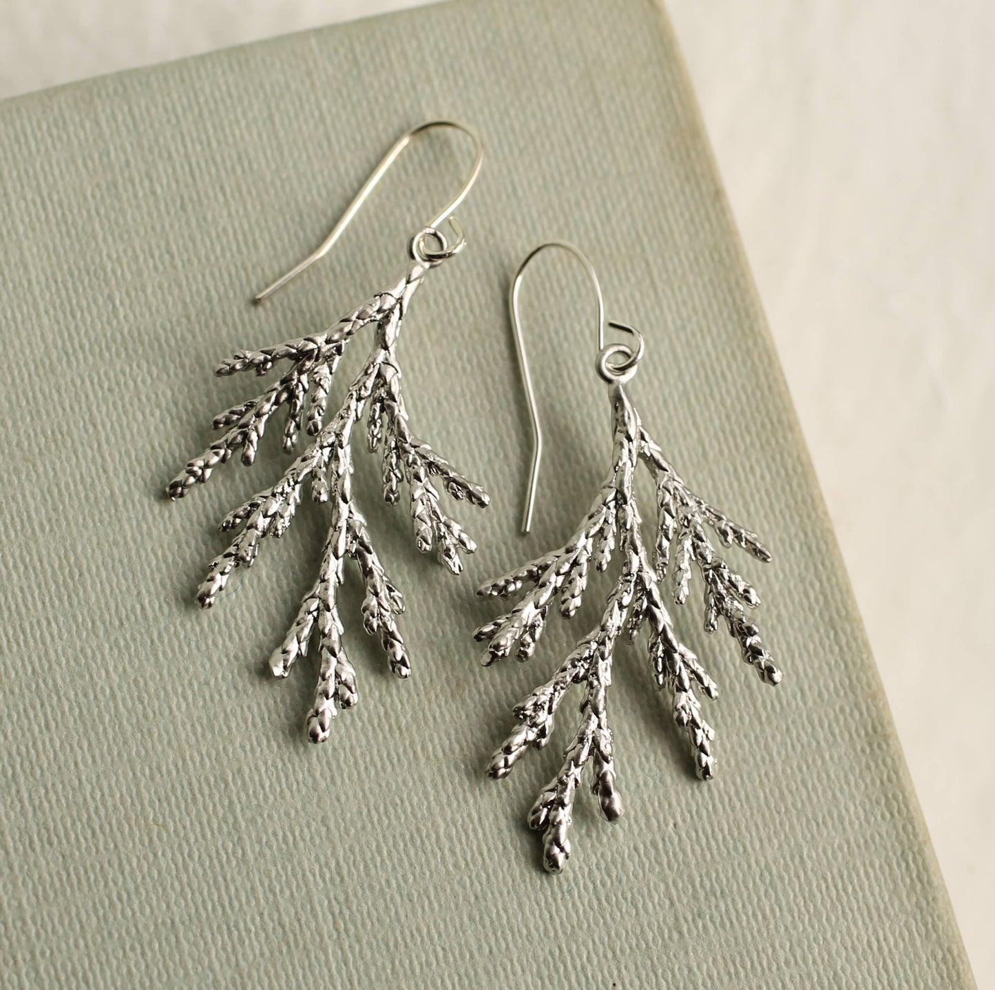 Conifer Tree Silver Earrings