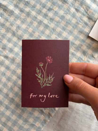 For My Love mini card