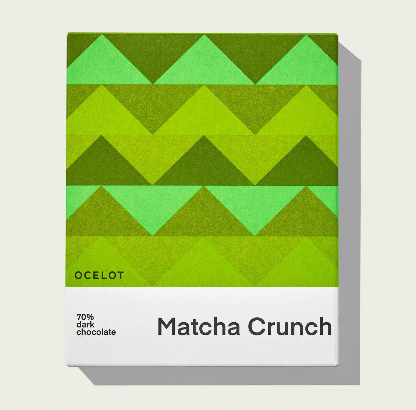 Matcha Crunch - Organic 70% dark chocolate bar, 70g Ocelot