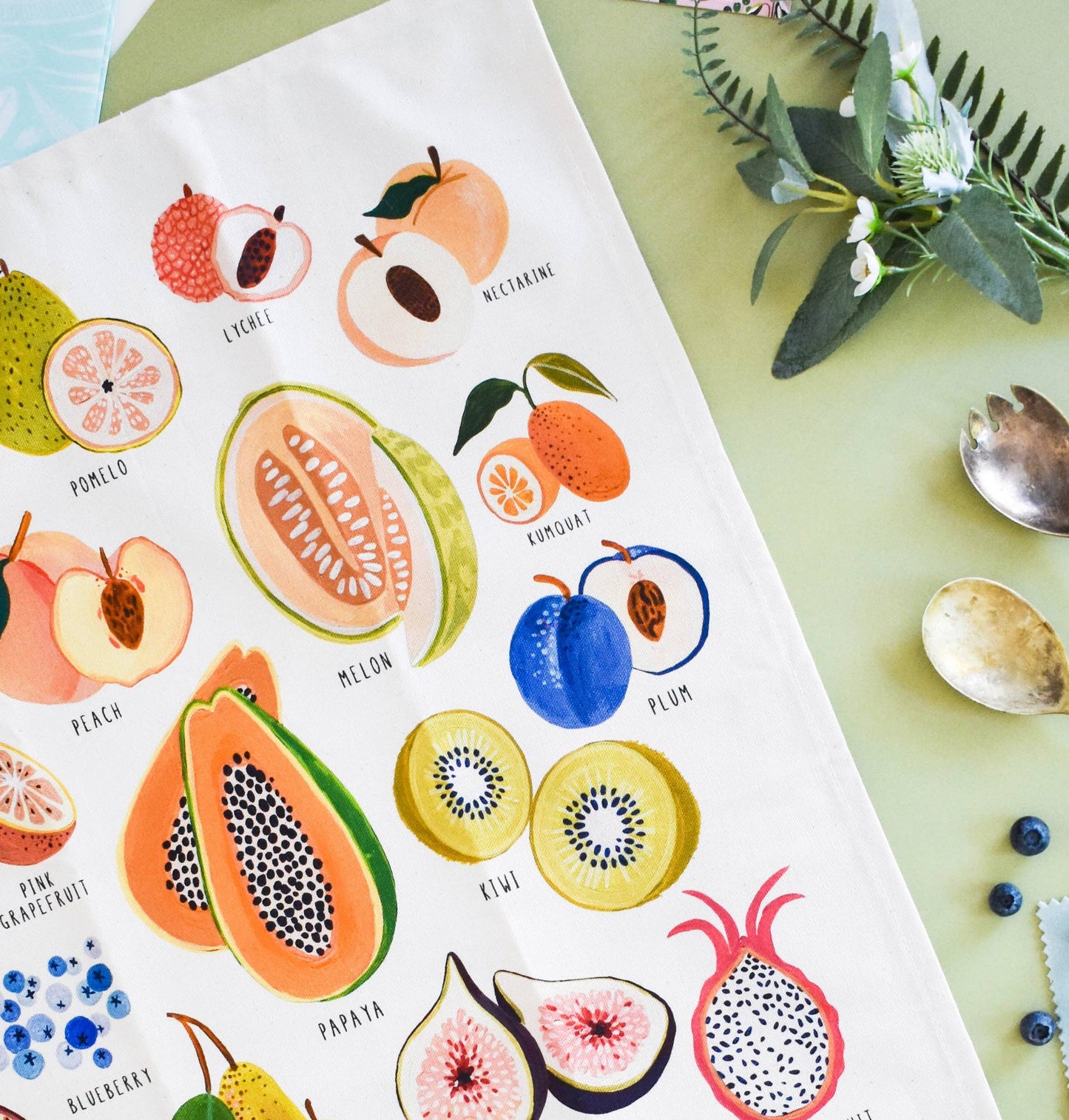 Summer Fruits Tea Towel