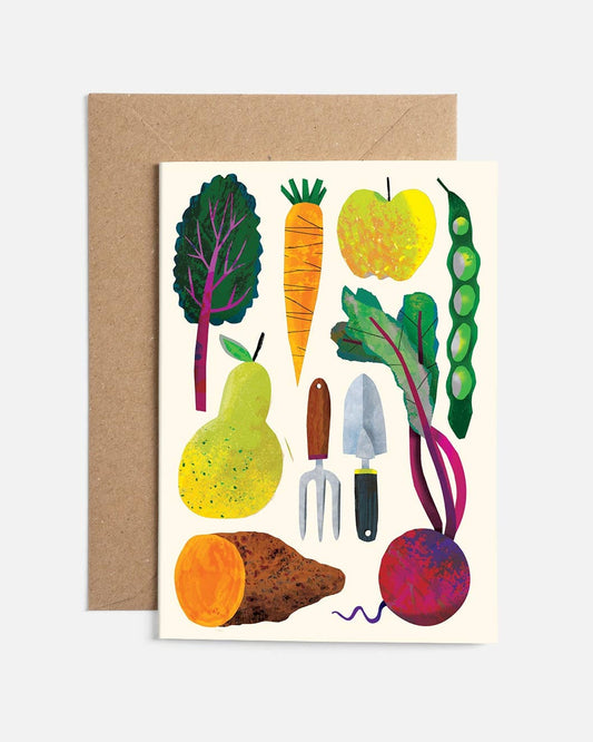Harvesting the Allotment | Blank Card