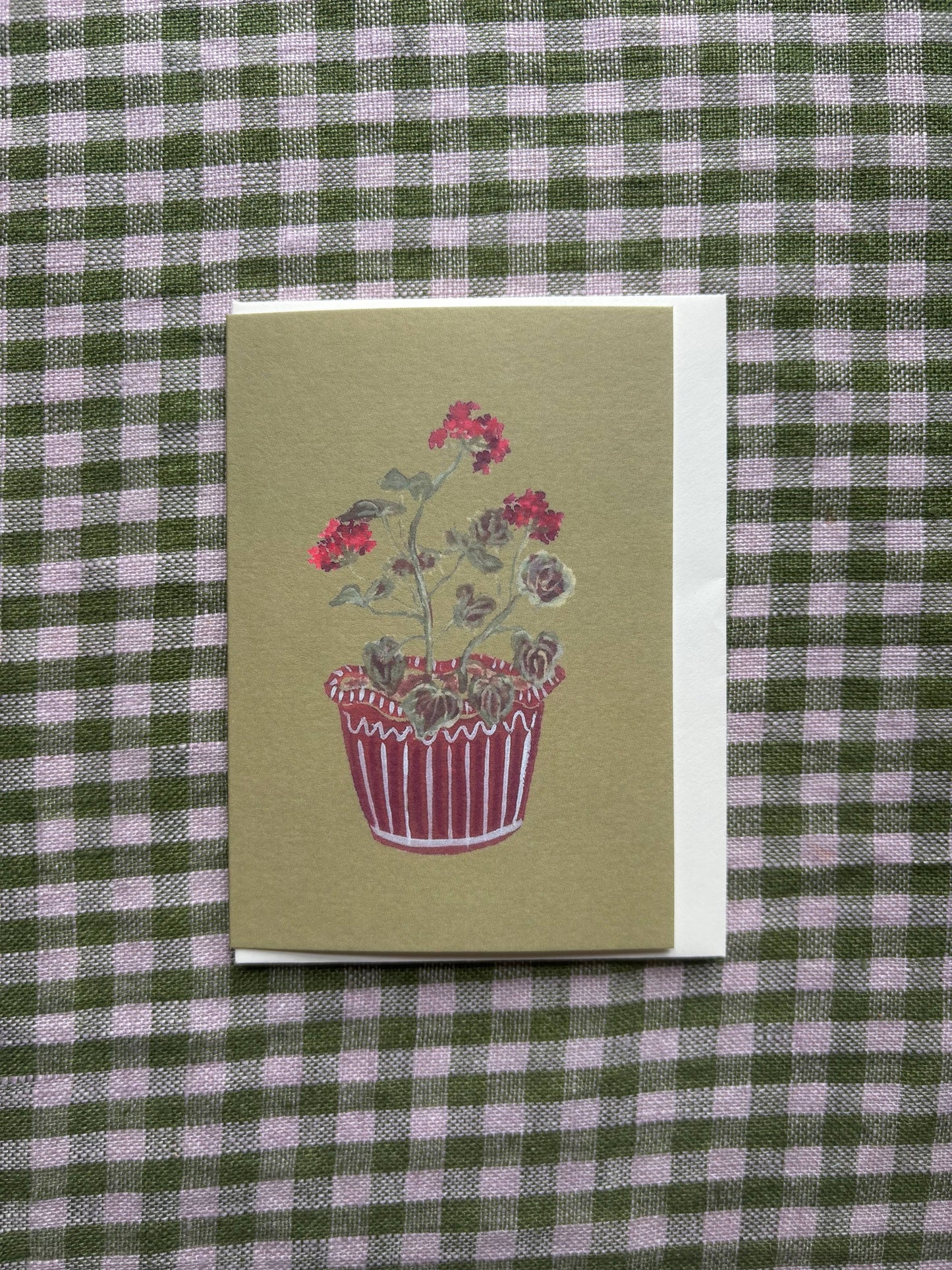 Red Geraniums Mini Art Card