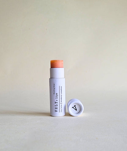 Blushing Rose Tinted Natural Vegan Lip Balm With Strawberry & Grapefruit