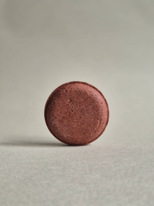 Geranium & Patchouli Vegan Solid Shampoo with Argan Oil, Red Clay & Jojoba