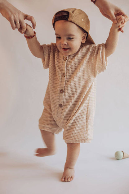 Waffle Knit Loose Fit Romper Newborn - 3Years