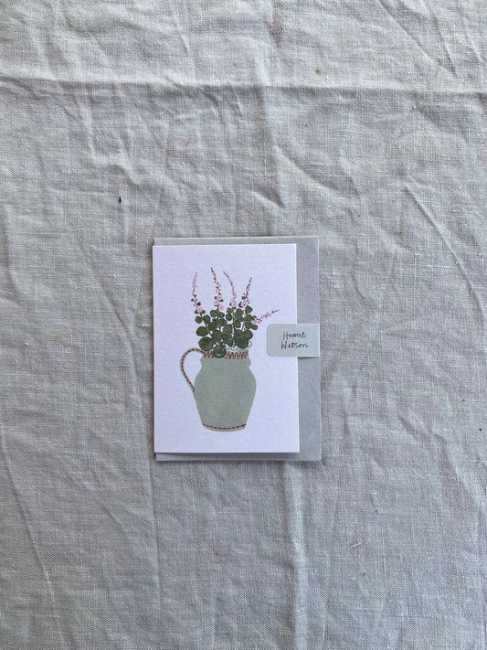 Hollyhocks Mini Art Card