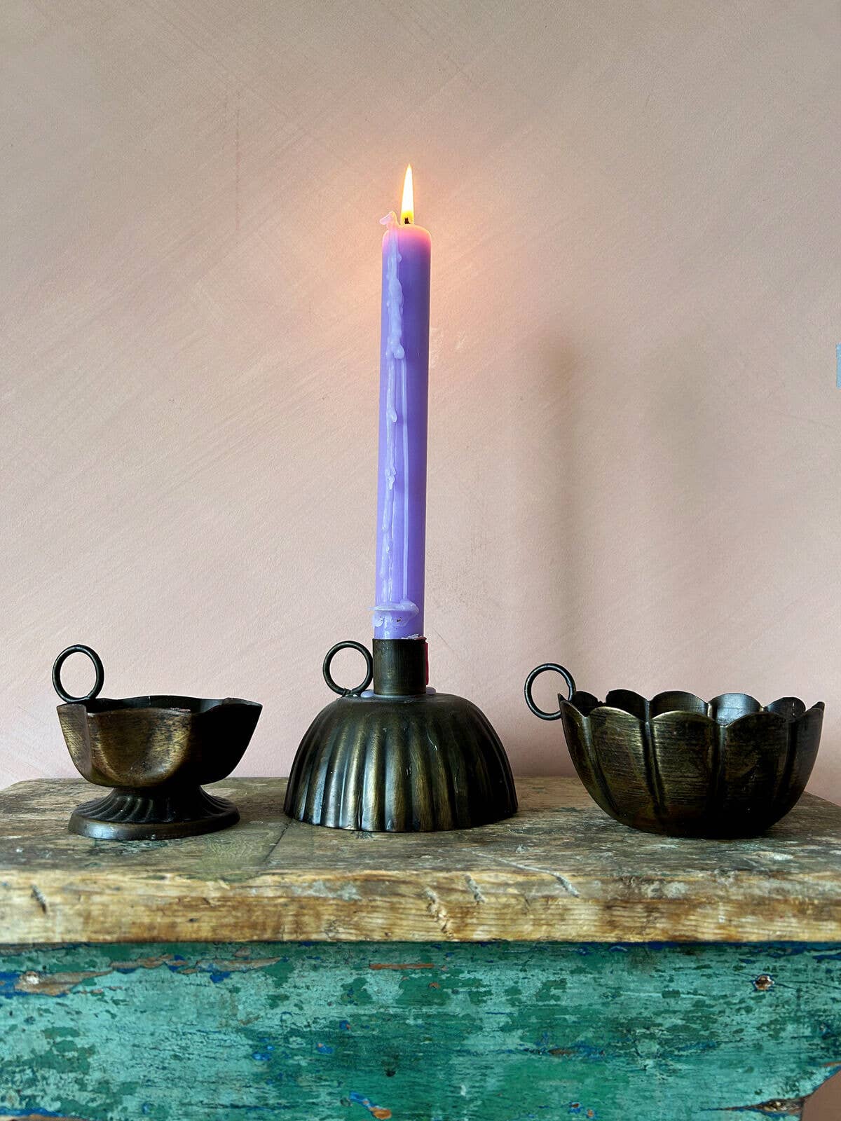 Candle Holder Scallop Edge