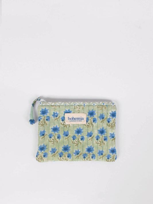 Medium Posie Zip Pouch, Sage
