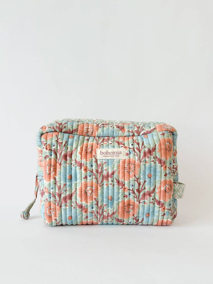 Large Floribunda Washbag, Duck Egg