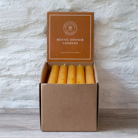 Ochre Rustic Dinner Candle