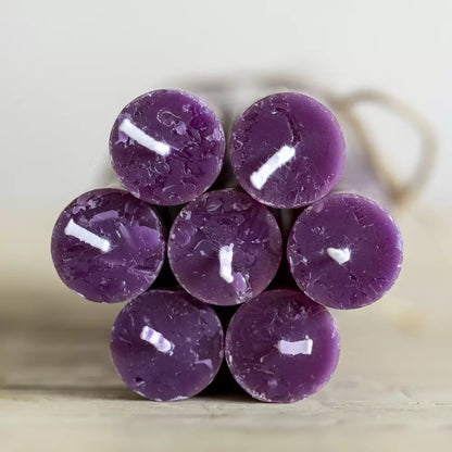 Amethyst Purple Rustic Dinner Candle
