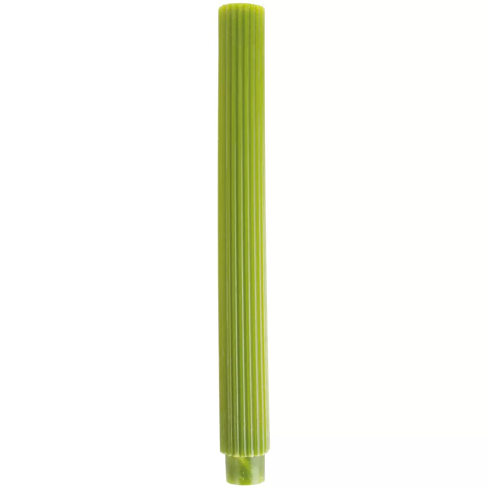 Fern Green Scalloped Dinner Candles