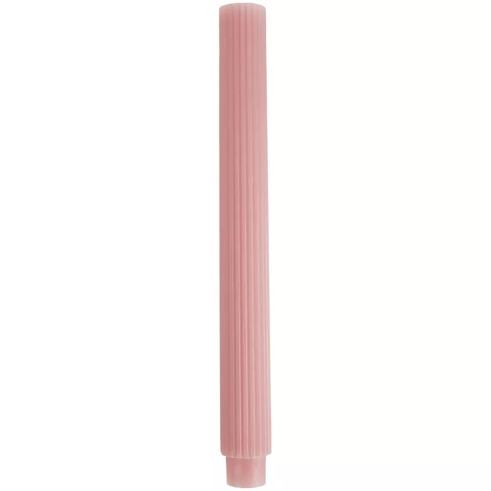Dusky Pink Scalloped Dinner Candles