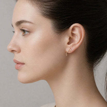 Big Dipper Constellation Earrings Sterling Silver