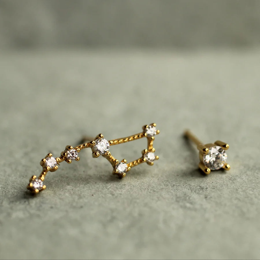Big Dipper Constellation Earrings Sterling Silver