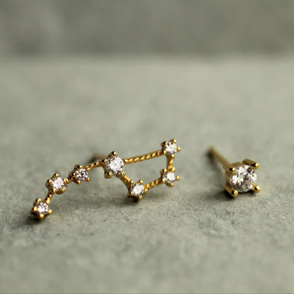 Big Dipper Constellation Earrings Sterling Silver