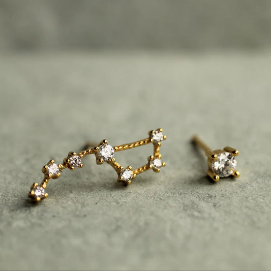Big Dipper Constellation Earrings Sterling Silver