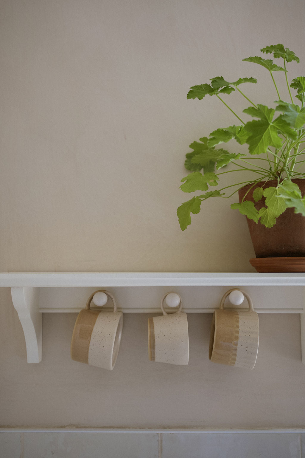 Handmade Ridged Glazed Mug