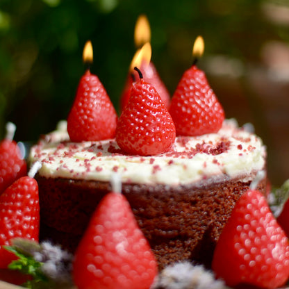 Beeswax Strawberry Candles Gift Box Set of 7