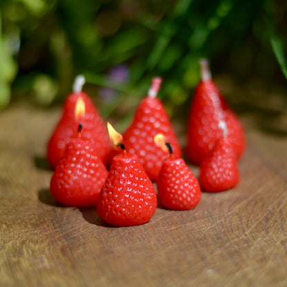 Beeswax Strawberry Candles Gift Box Set of 7