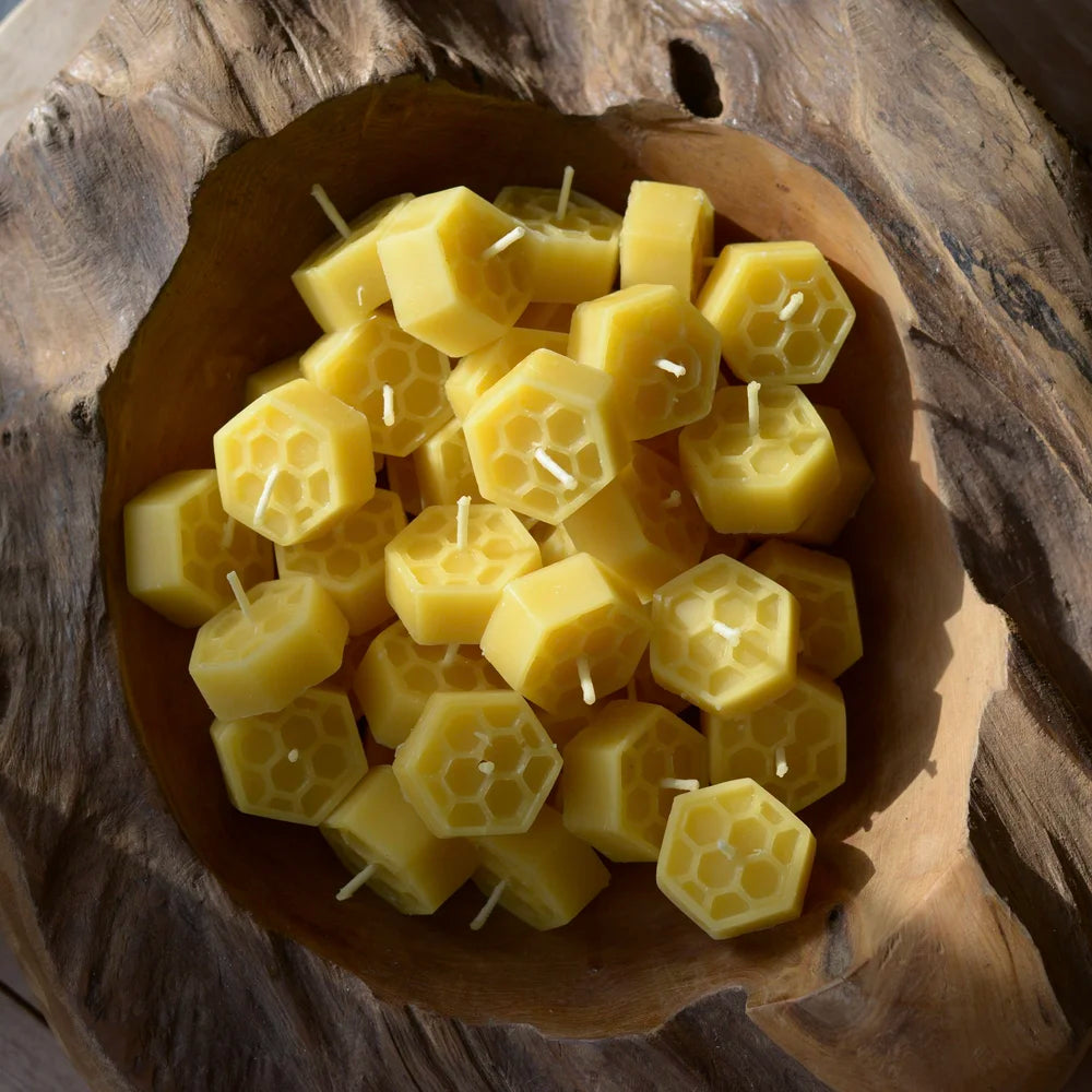 Beeswax Pine Tree Christmas Candles