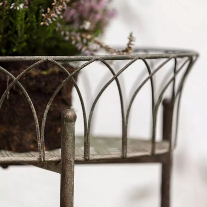 Raised Vintage Style Metal Planter on Legs