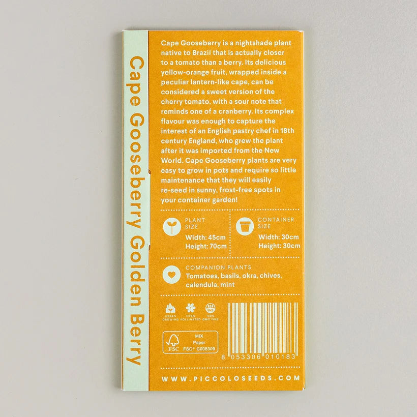 Piccolo Seeds - Cape Gooseberry Golden Berry