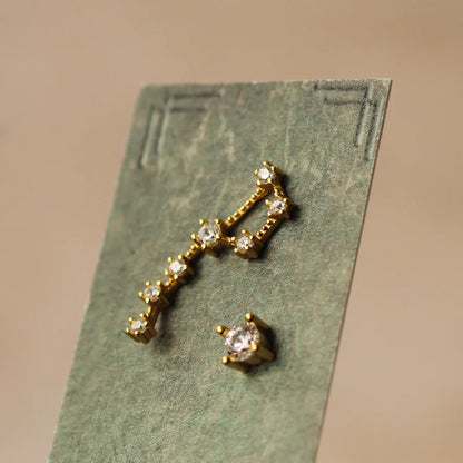 Big Dipper Constellation Earrings Sterling Silver