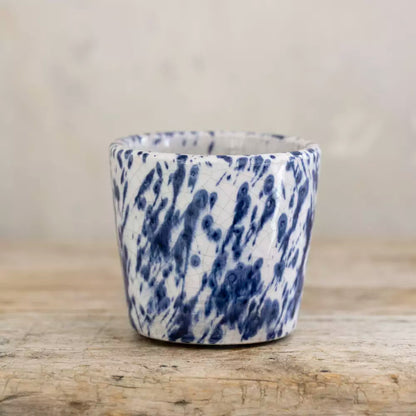 Mini Blue Splatter Old Style Dutch Ceramic Plant Pot