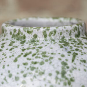 Green Ceramic Splatter Vase