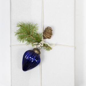 Vintage Glass Baubles with Sari Loops