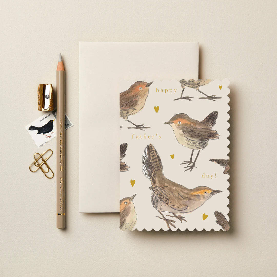 Happy Fathers Day Wren Bird Card