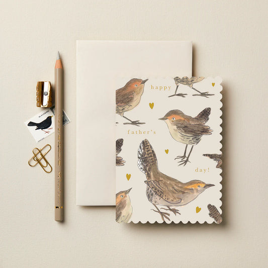 Happy Fathers Day Wren Bird Card