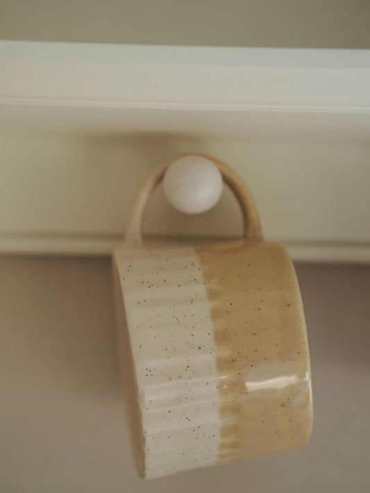 Handmade Ridged Glazed Mug