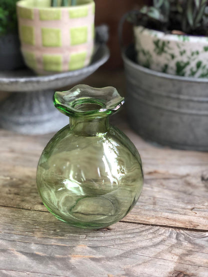 Fluted Glass Bud Vases