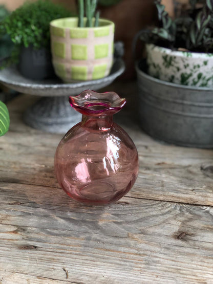 Fluted Glass Bud Vases
