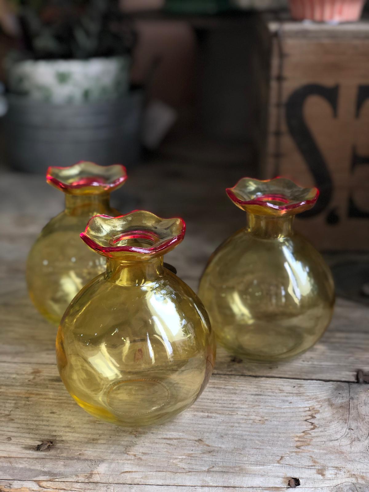Fluted Glass Bud Vases