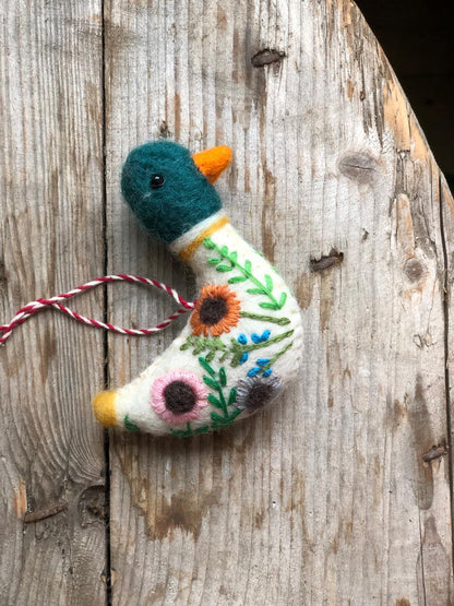 Embroidered Duck Handmade Decorations Hanging Easter