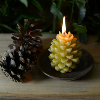 Beeswax Pine Tree Christmas Candles