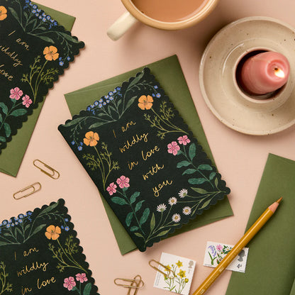 Wildly In Love Wildflower Valentines Card