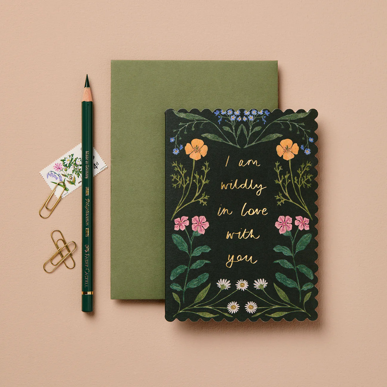 Wildly In Love Wildflower Valentines Card